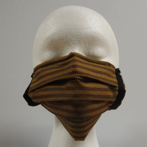 Reusable Cotton Masks-Brown Stripes