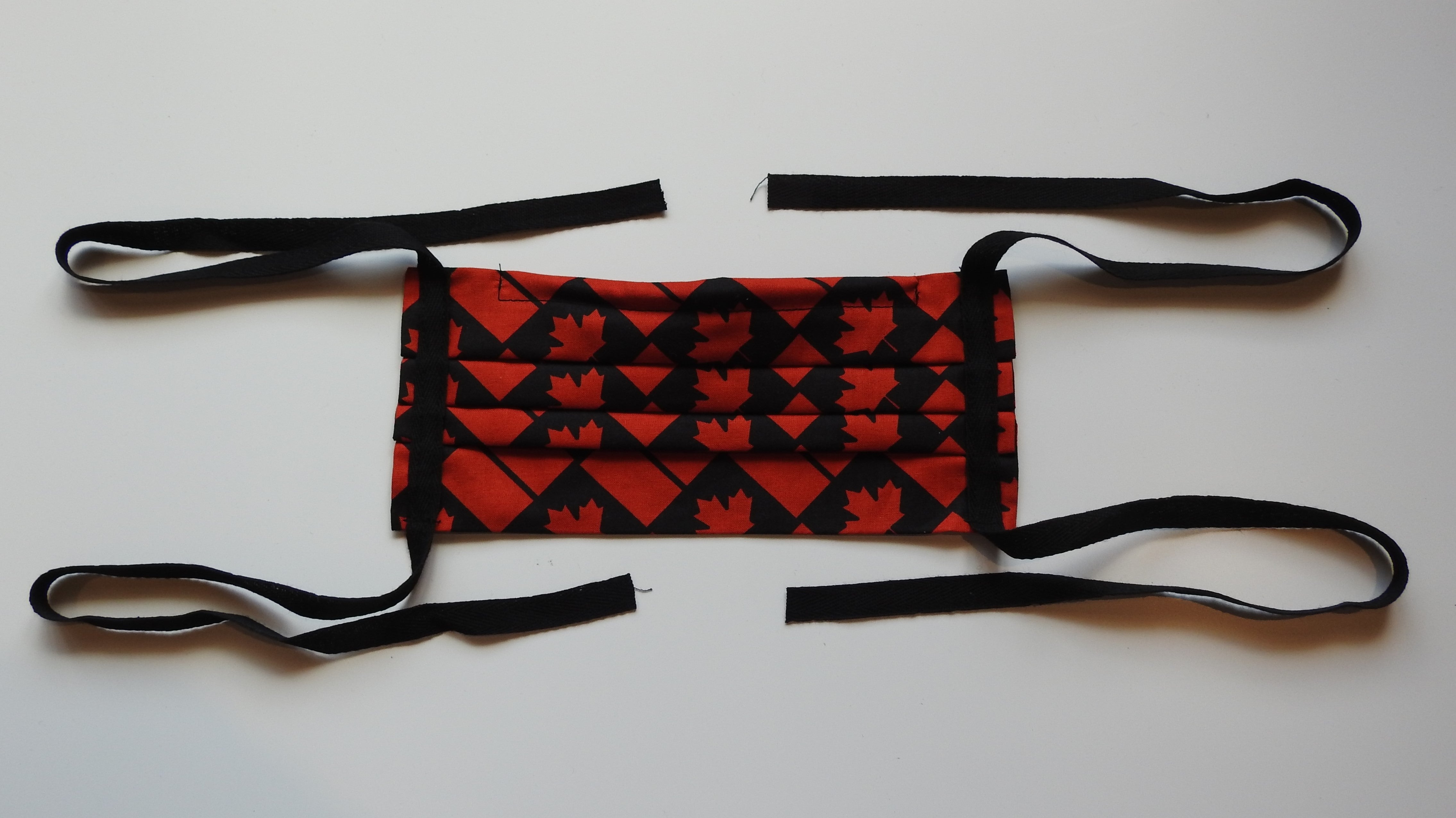 Reusable Cotton Masks-Canada Red Black