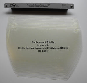 Replacement Face Shields - Health Canada Approved (HCA) Face Shield