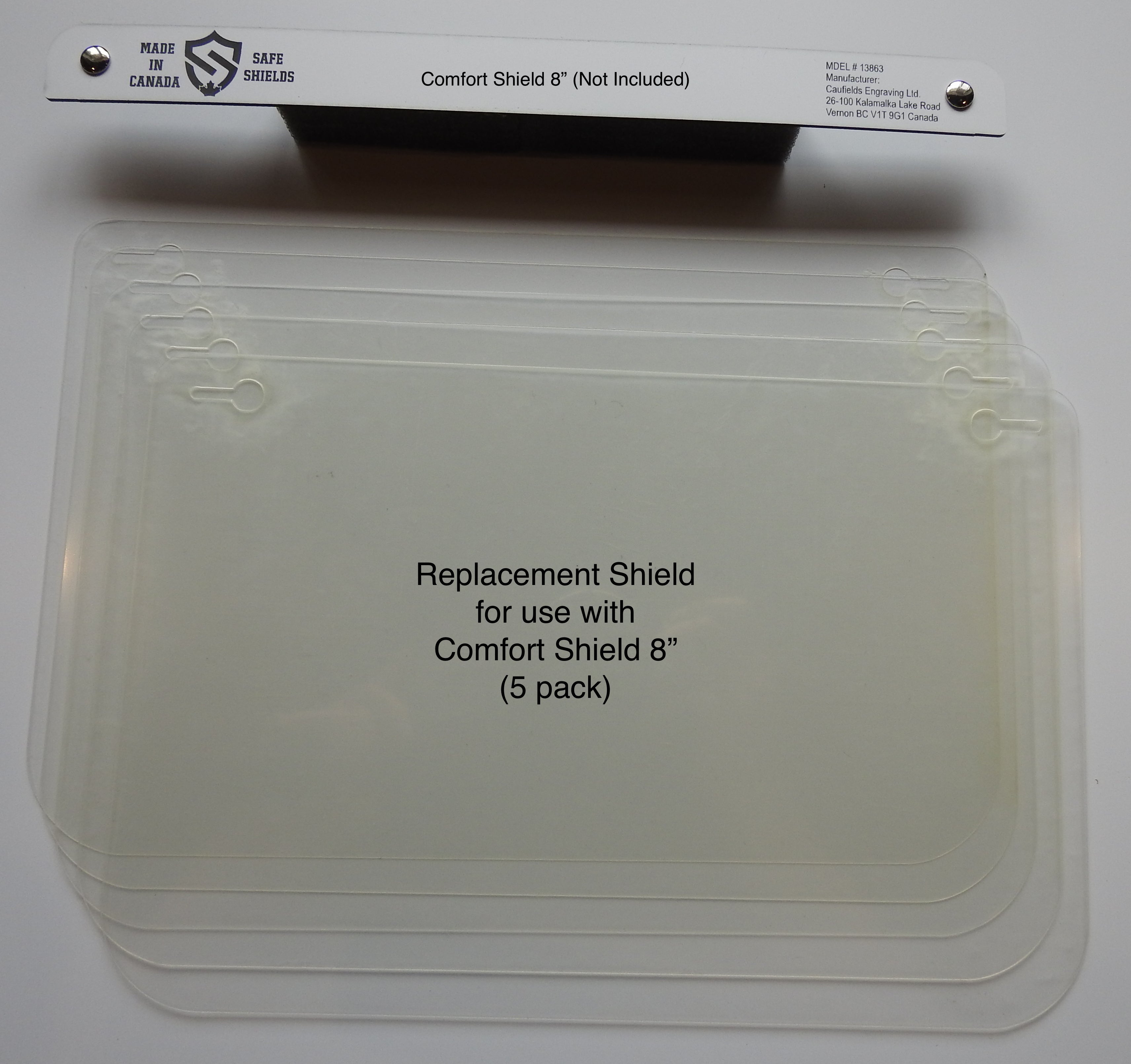 Replacement Face Shields - 8" Face Shield (Comfort & Dentist)