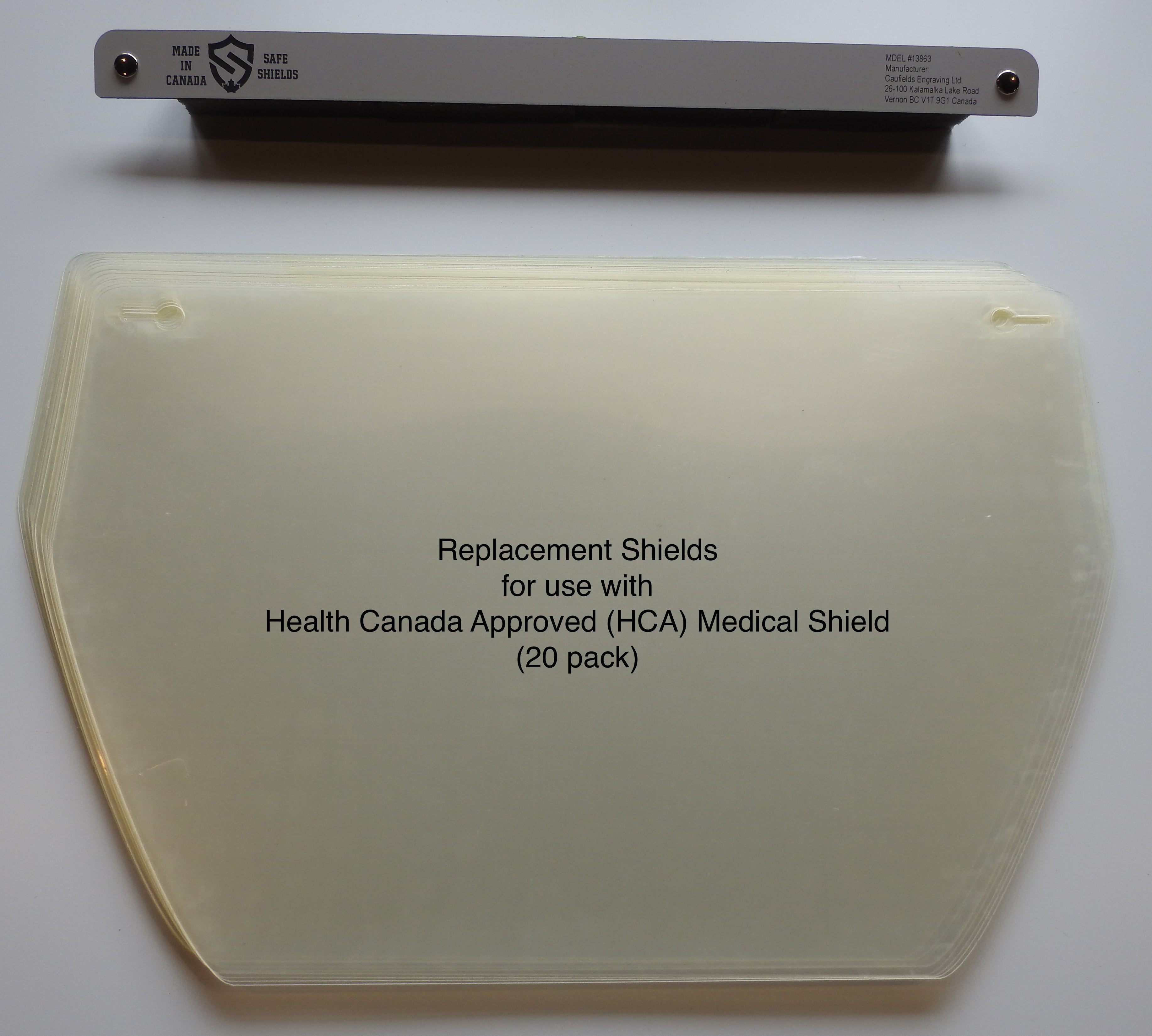 Replacement Face Shields - Health Canada Approved (HCA) Face Shield